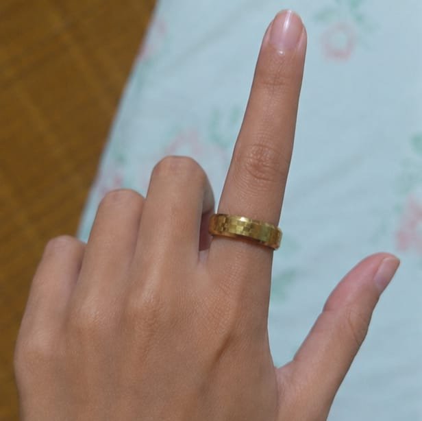 ANILLO AJEDREZ CONCAVO ACERO
