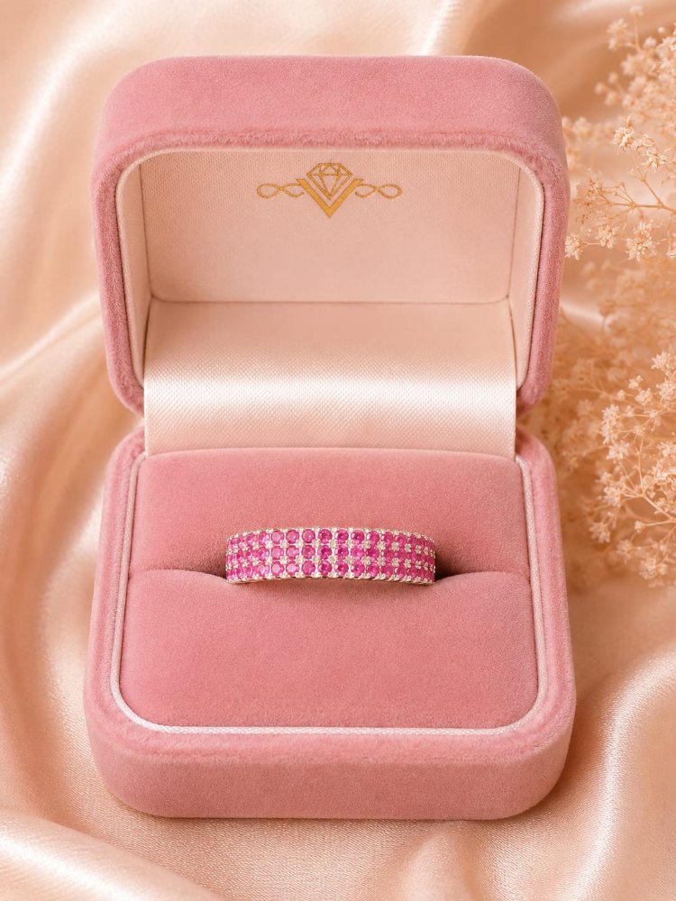 ANILLO CIRC ROSA 3 HILERAS (2.42)