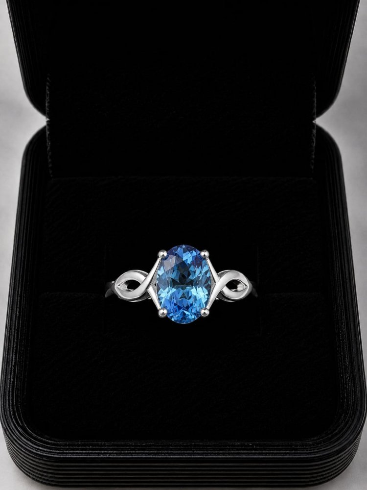 ANILLO AGUAMARINA ENTRELAZADO (3.5)