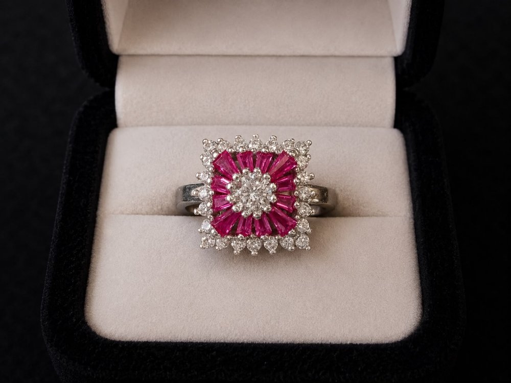 ANILLO CIRC ROSA CUADRADO (3.8)