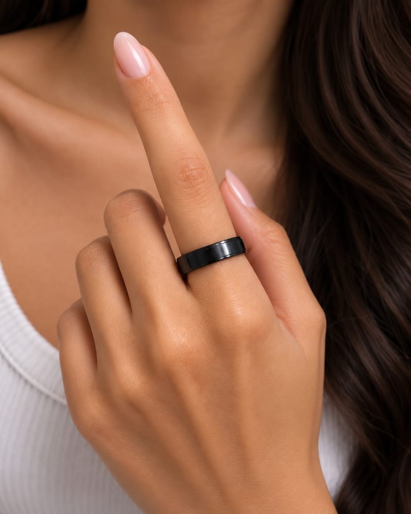 ANILLO BLACK B 8MM ACERO