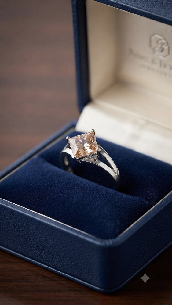 ANILLO CITRINO CUADRADO (2.8)