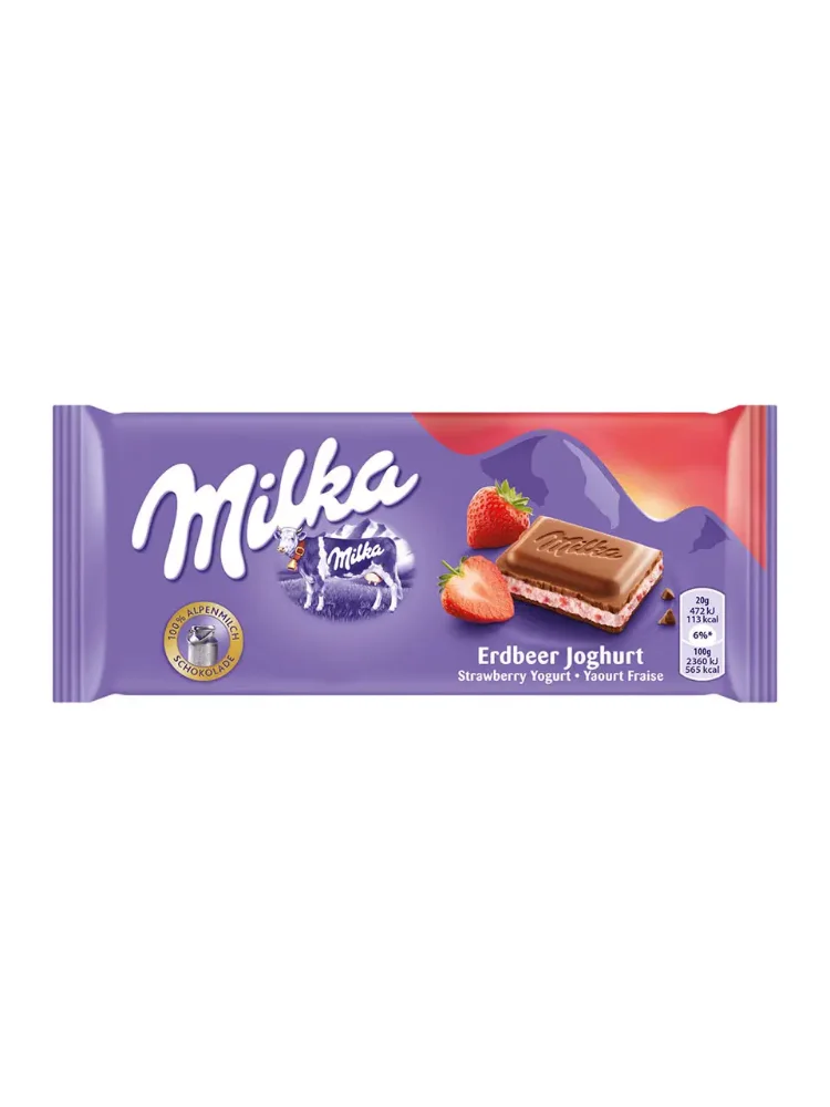 MILKA STRAWBERRY TABLET 100G