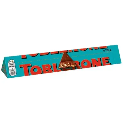 TOBLERONE CRUNCHY&ALMONDS BAR 100G x 20 unidades
