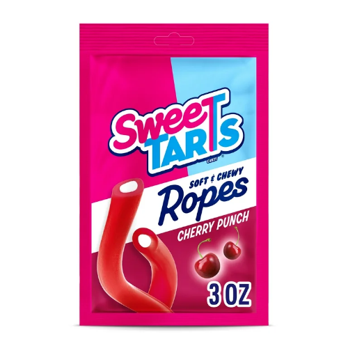 SWEETARTS CHERRY PUNCH ROPES PEG BAG 3 OZ