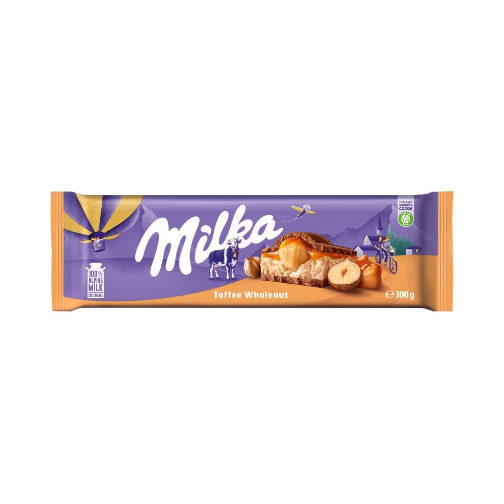 MILKA TOFEE WHOLENUTS TABLET 300G