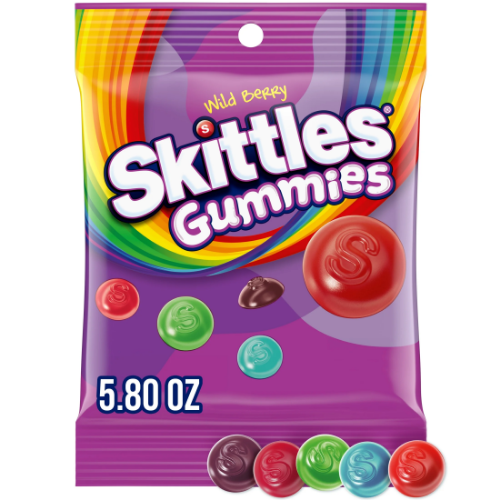 SKITTLES GUMMIES WILD BERRY 5.8 OZ BAG