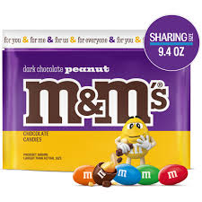 M&M DARK CHOCOLATE PEANUT SUP 8.6 oz