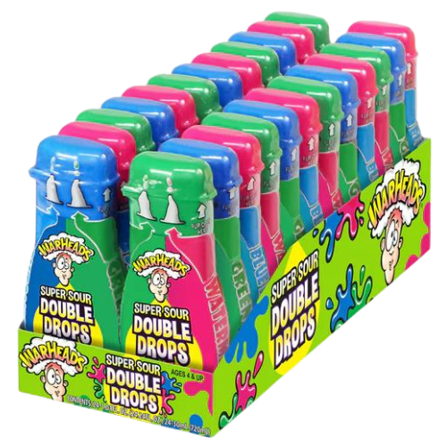 WARHEADS DOUBLE DROPS LIQUID UPRIGHT 2,4 OZ x 24 unidades