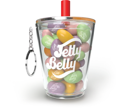 JELLY BELLY BOBA MILK TEA CUP ACRILICO LLAVERO 2.29OZ