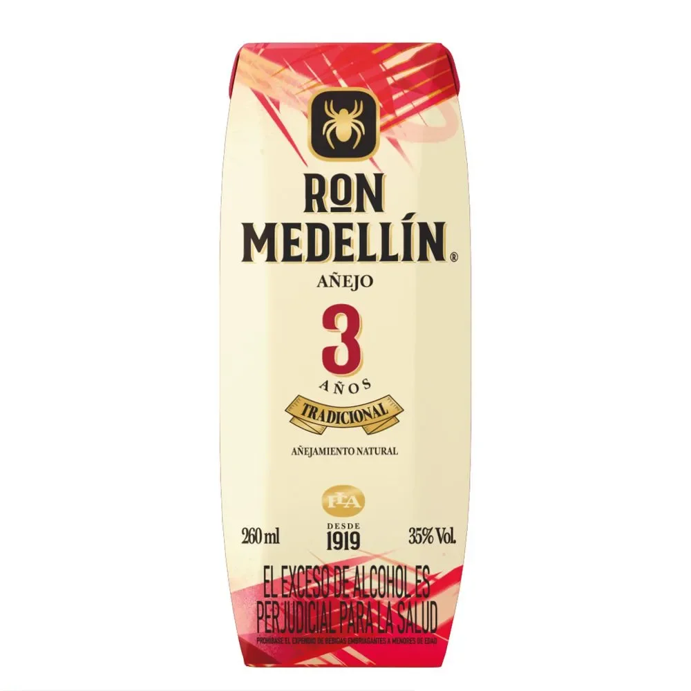 RON MEDELLIN 3 AÑOS X 260 ML