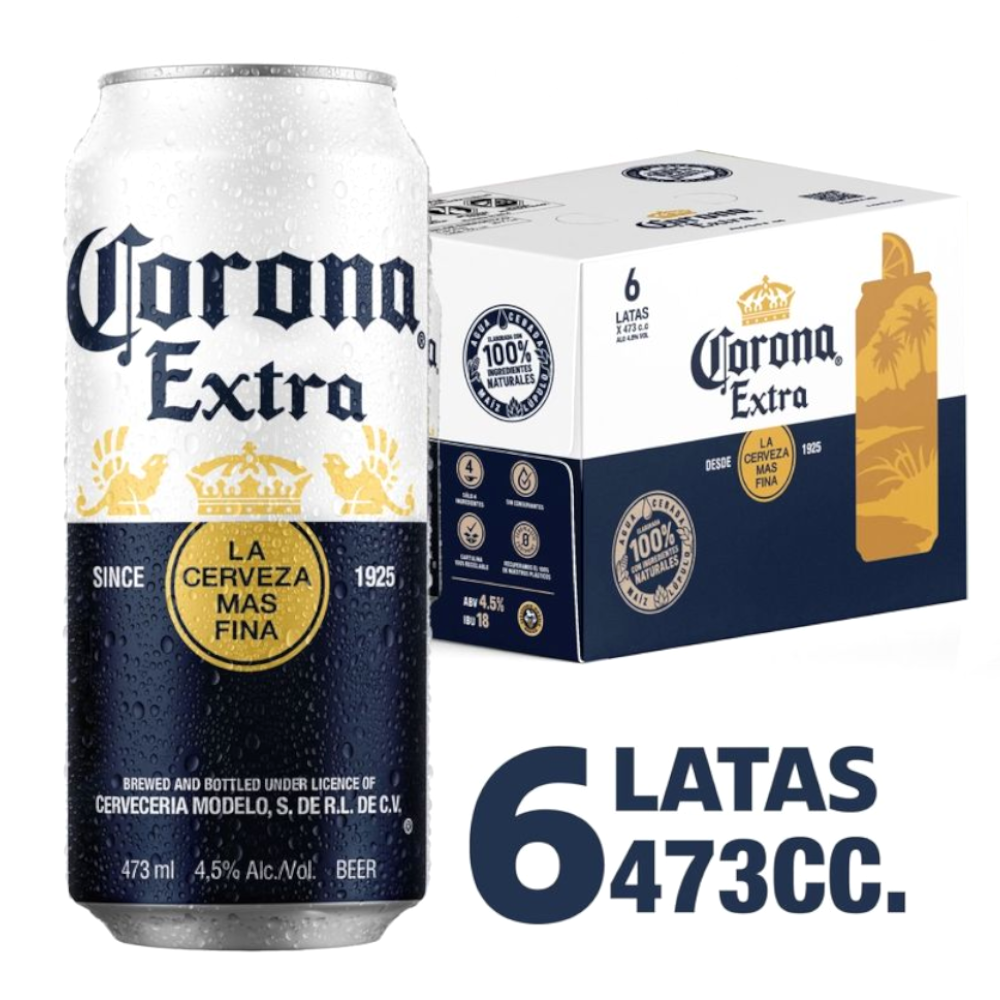 CORONA LATON X 473 ML SIX PACK