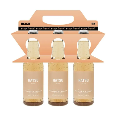 HATSU SODA UVA BLANCA & ROMERO X 3 UND