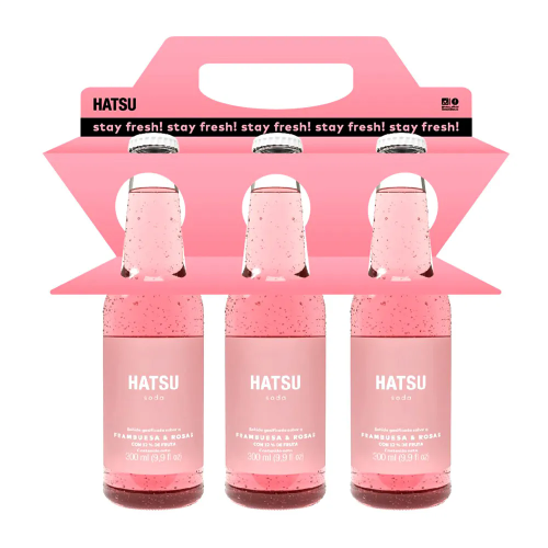 HATSU SODA FRAMBUESAS & ROSAS X 3