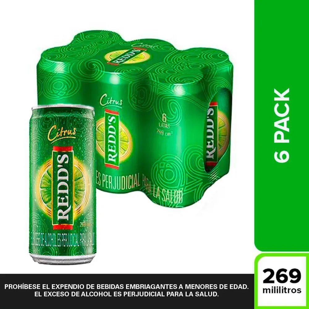 REDDS CITRUS LATA X 269 ML X SIXPACK
