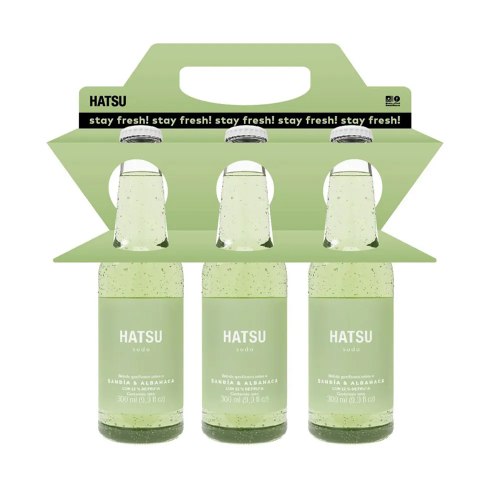 HATSU SODA SANDIA & ALBAHACA X 3 UND