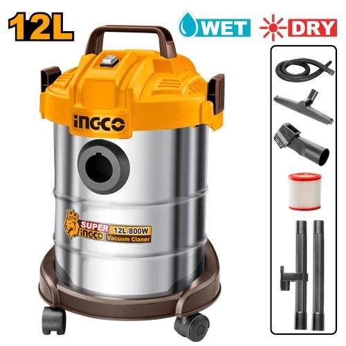 ASPIRADORA INDUSTRIAL SECO-HUMEDO 800W 12L  UVC14122 INGCO