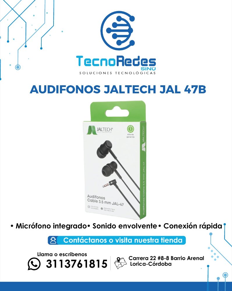 AUDIFONOS CABLE 3.5 MM JAL-47