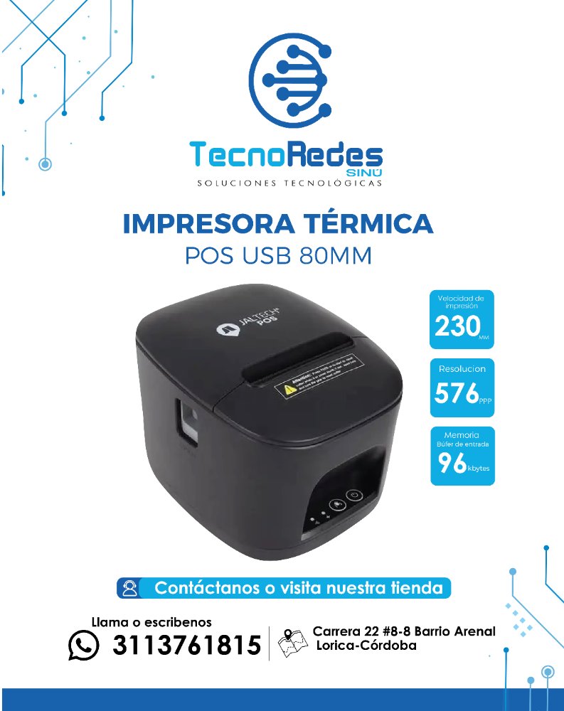 IMPRESORA POS USB / RED JALTECH 80MM
