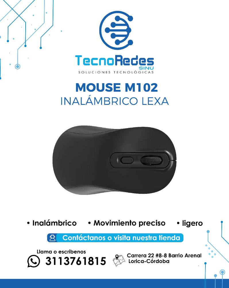 MOUSE  M 102 INALAMBRICO NEGRO LEXA