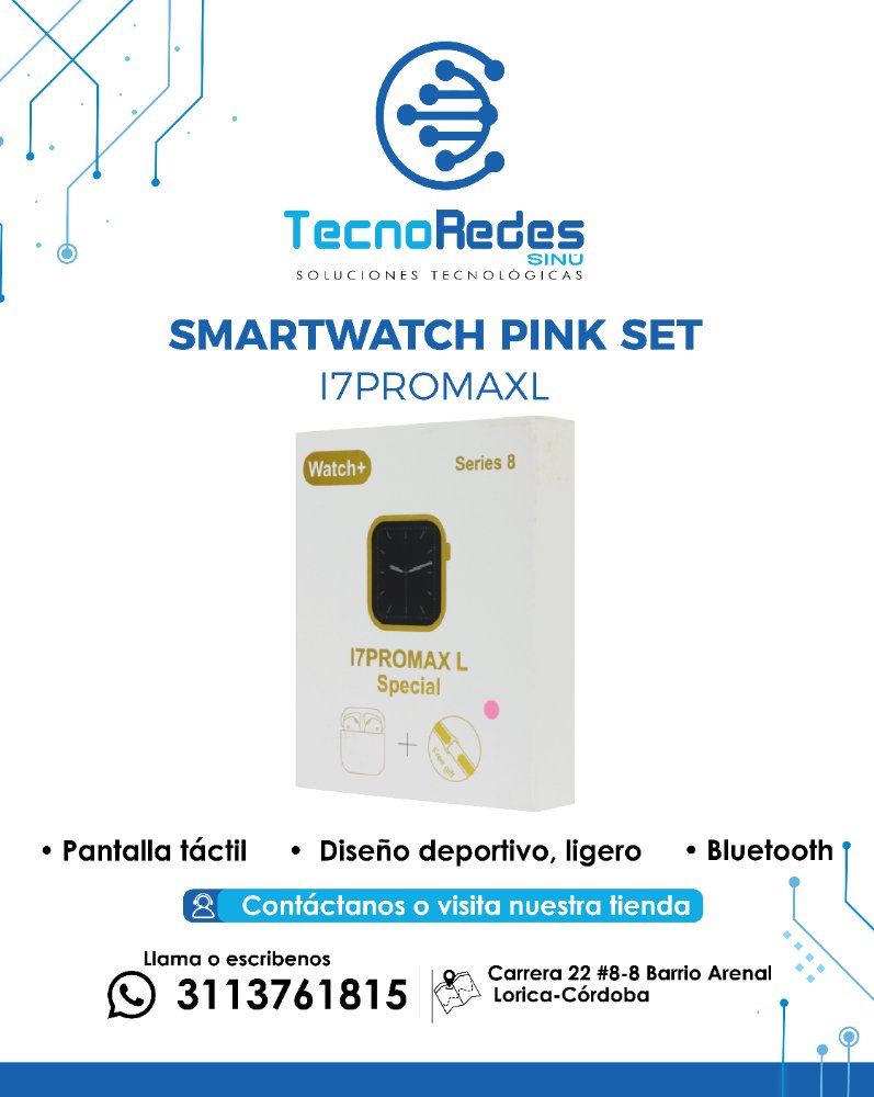 SMARTWATCH PINK SET -I7PROMAXL