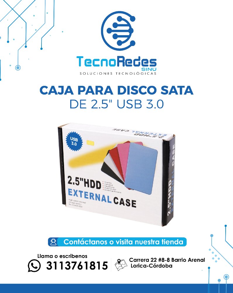 CAJA EXTERNAL CASE PORTA DISCO DURO 2.5 COLOR NEGRO
