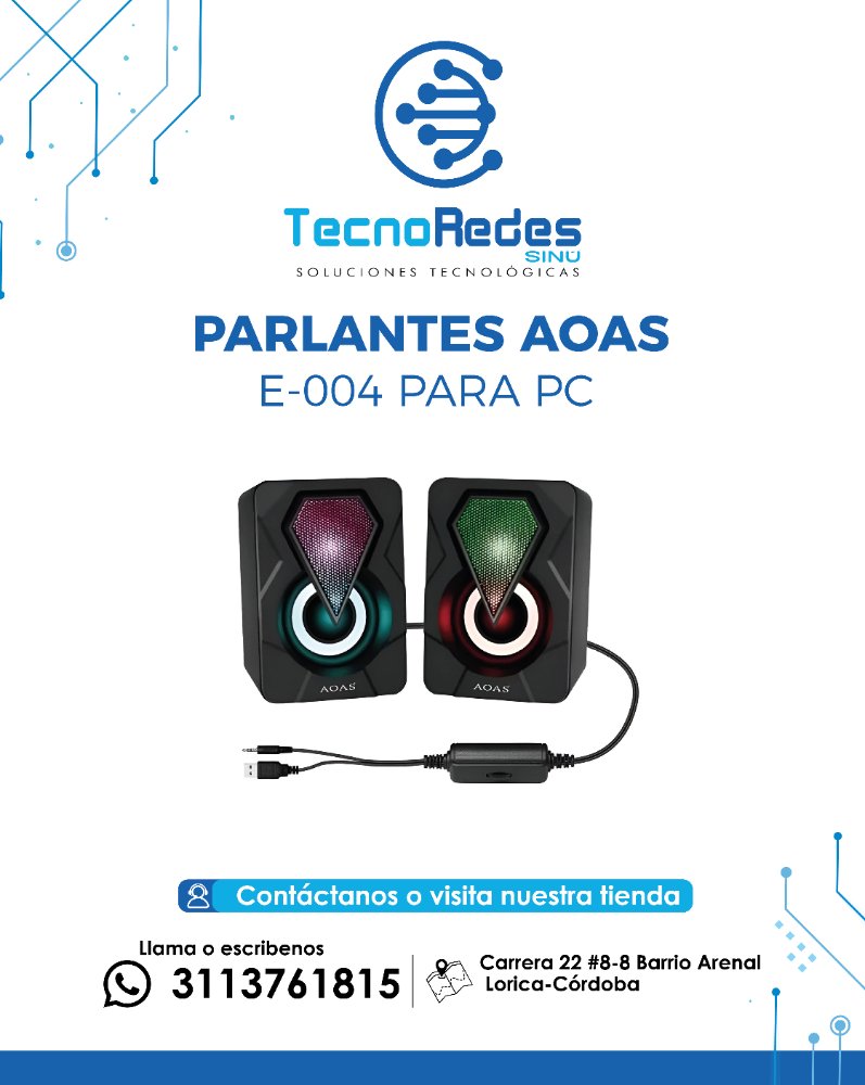 PARLANTE USB RGB AOAS E-004