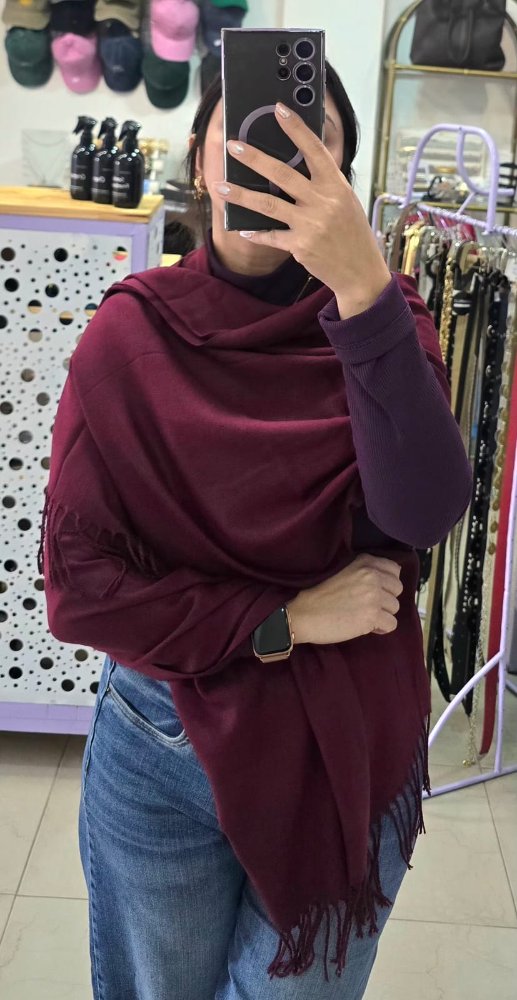 Pashmina Viscosa Bordo