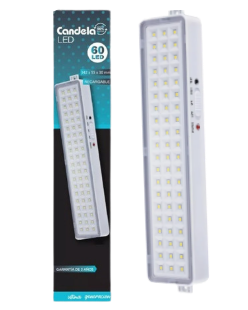 LUZ DE EMERGENCIA 60LED CANDELA