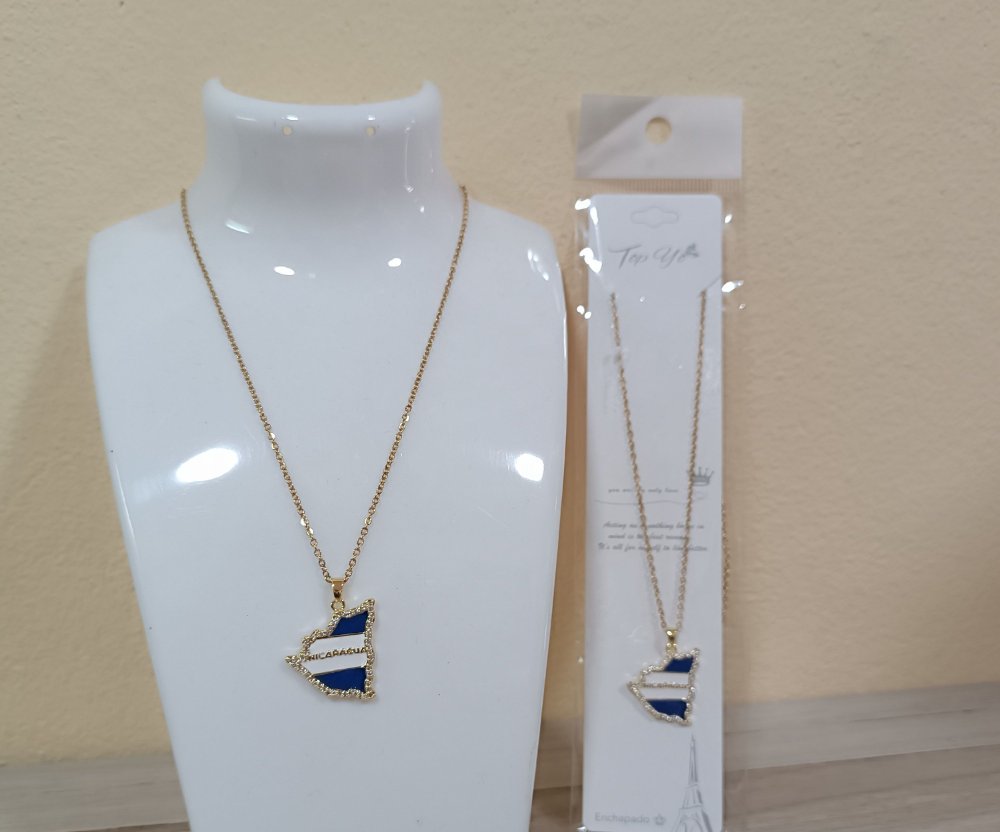 Cadena Enchapada con dije de Nicaragua