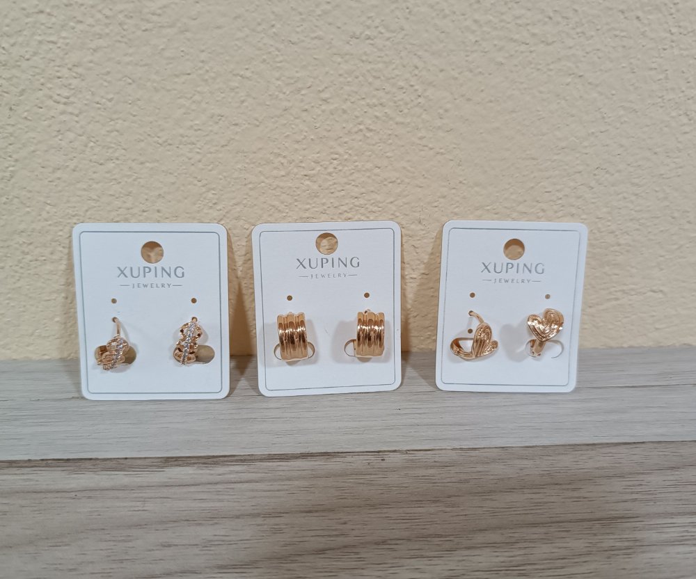 Aretes Xuping Baño en oro de 18k