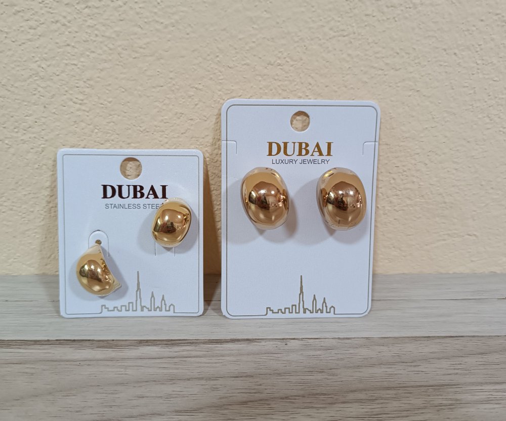 Aretes Bañado en Oro 18K Dubai