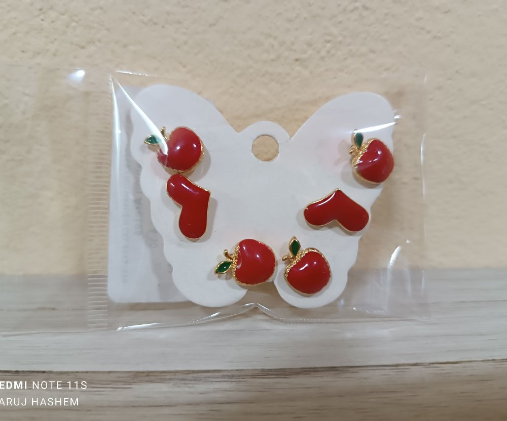 Aretes Corazón Manzana