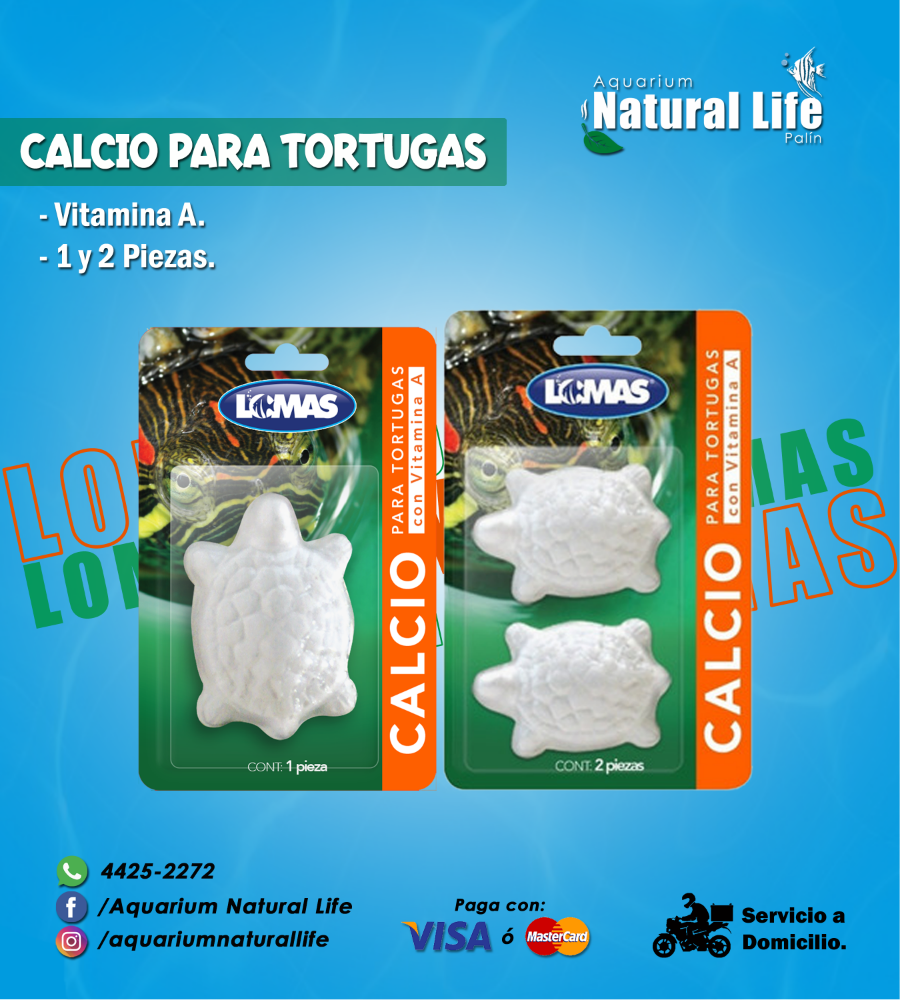 Calcio para Tortugas con Vitamina A LOMAS.