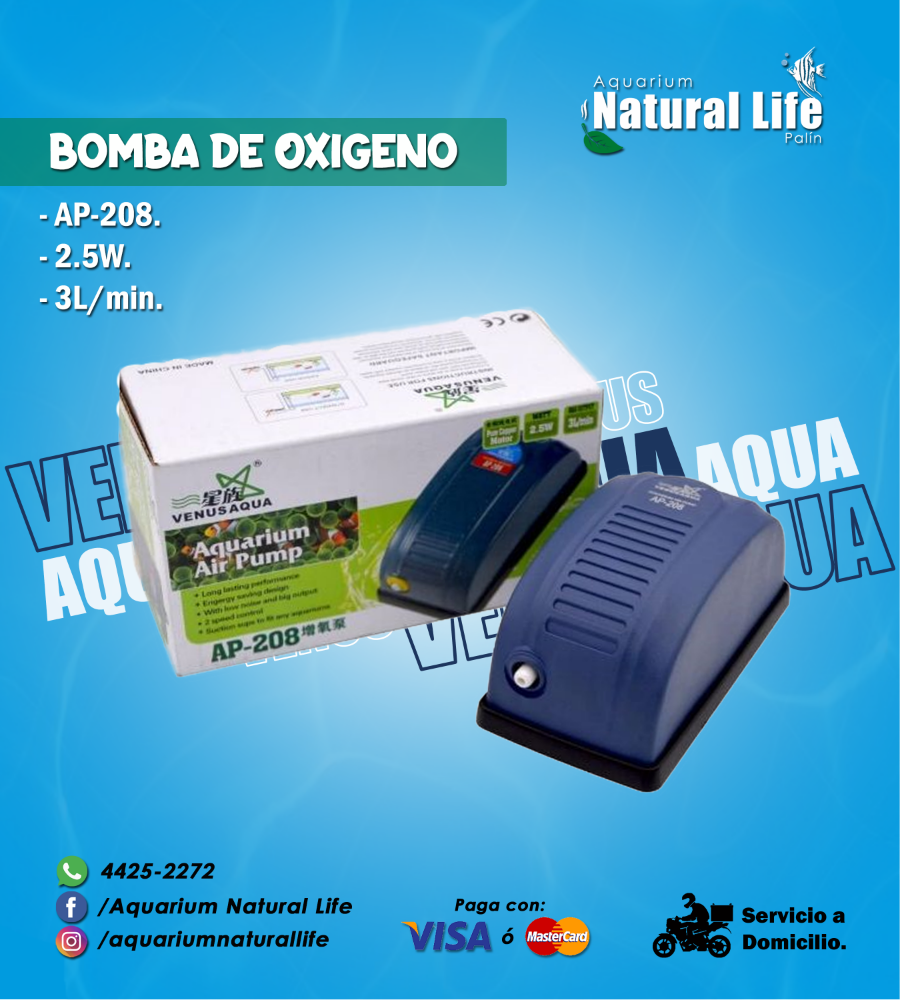 Bomba de Oxigeno VENUSAQUA. | AP-208.