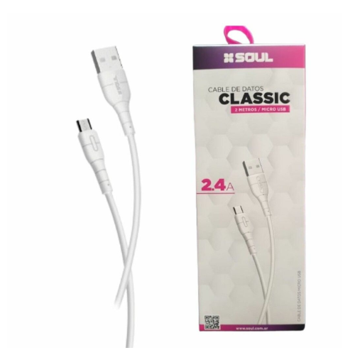 Cable micro usb 2mts soul
