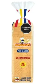 PAN TAJADO GUADALUPE X 550G