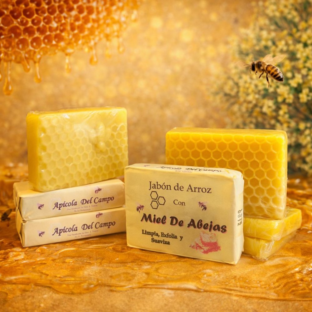 Jabon Exfoliante Arroz, Cera y Miel