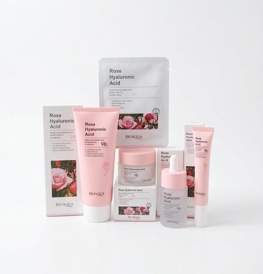 Kit bioaqua rose acid hialuronic