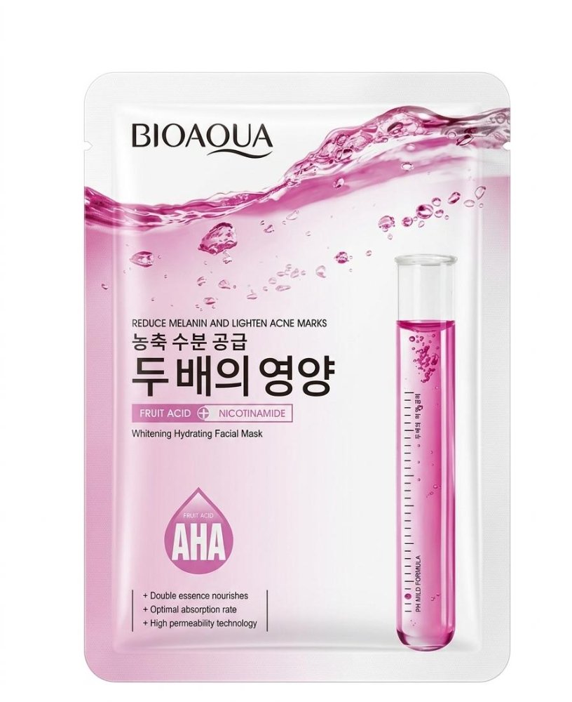 Bioaqua mascarilla facial AHA acido de frutas / nicotinamide