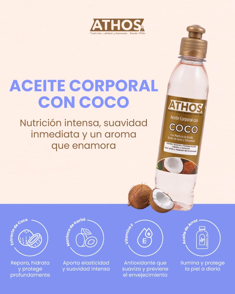 Athos - aceite coco x 250