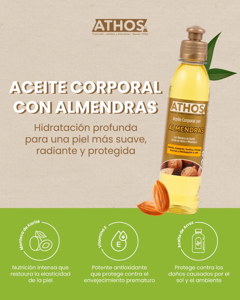 Athos - aceite almendras x 250