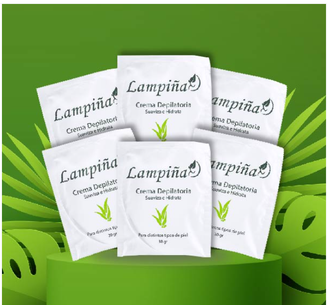 Crema depilatoria lampiña verde