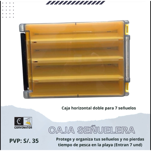 CAJA SEÑUELERA HORIZONTAL - 7 SEÑUELOS