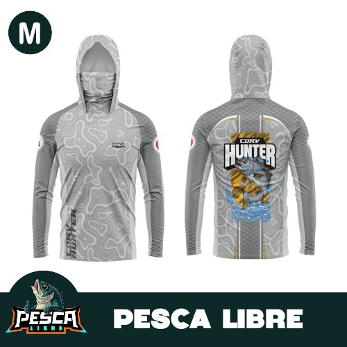 TALLA M - POLO CORV HUNTER CON CAPUCHA Y BANDANA