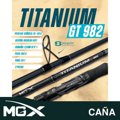 CAÑA SPINNING TITANIUM GT 982 MGX - 18-65G - 2,95M - FAST
