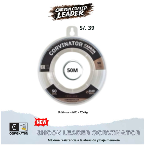 SHOCK LEADER FLOUROCARBONO 50% - 50mm - 50Mts