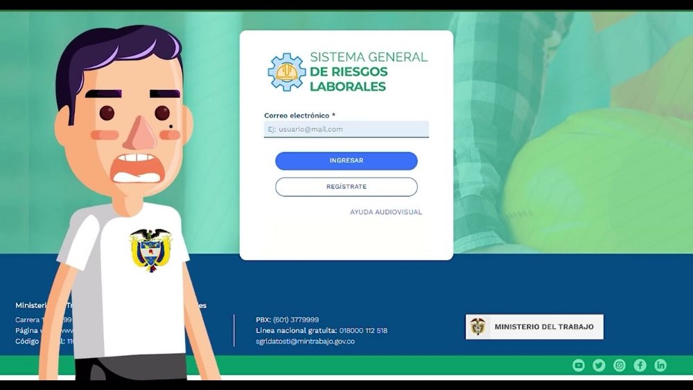 inscripción y creación de usuario Sistema de riesgos laborales
