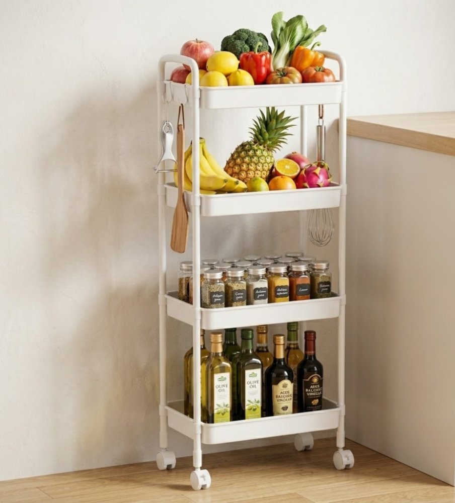 Carrito Organizador Multiusos de 4 Niveles