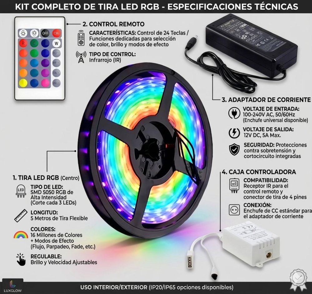 LUZ LED 5 METROS